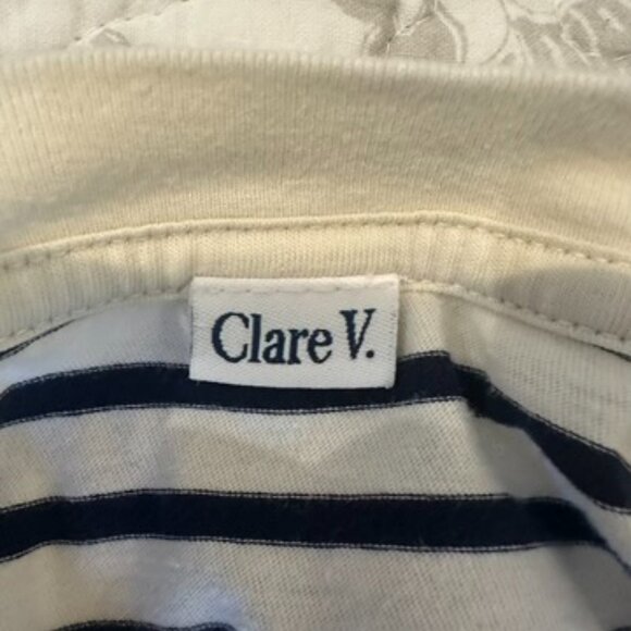 Clare V. Striped 3/4 sleeve Tee - Picture 4 of 6